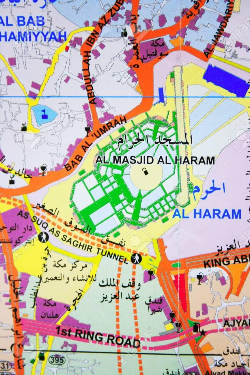 Haram Məkkə xəritə