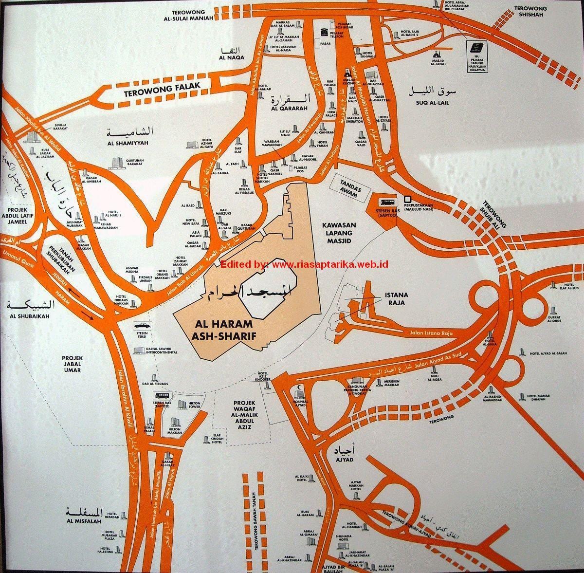 kart misfalah Məkkə xəritə